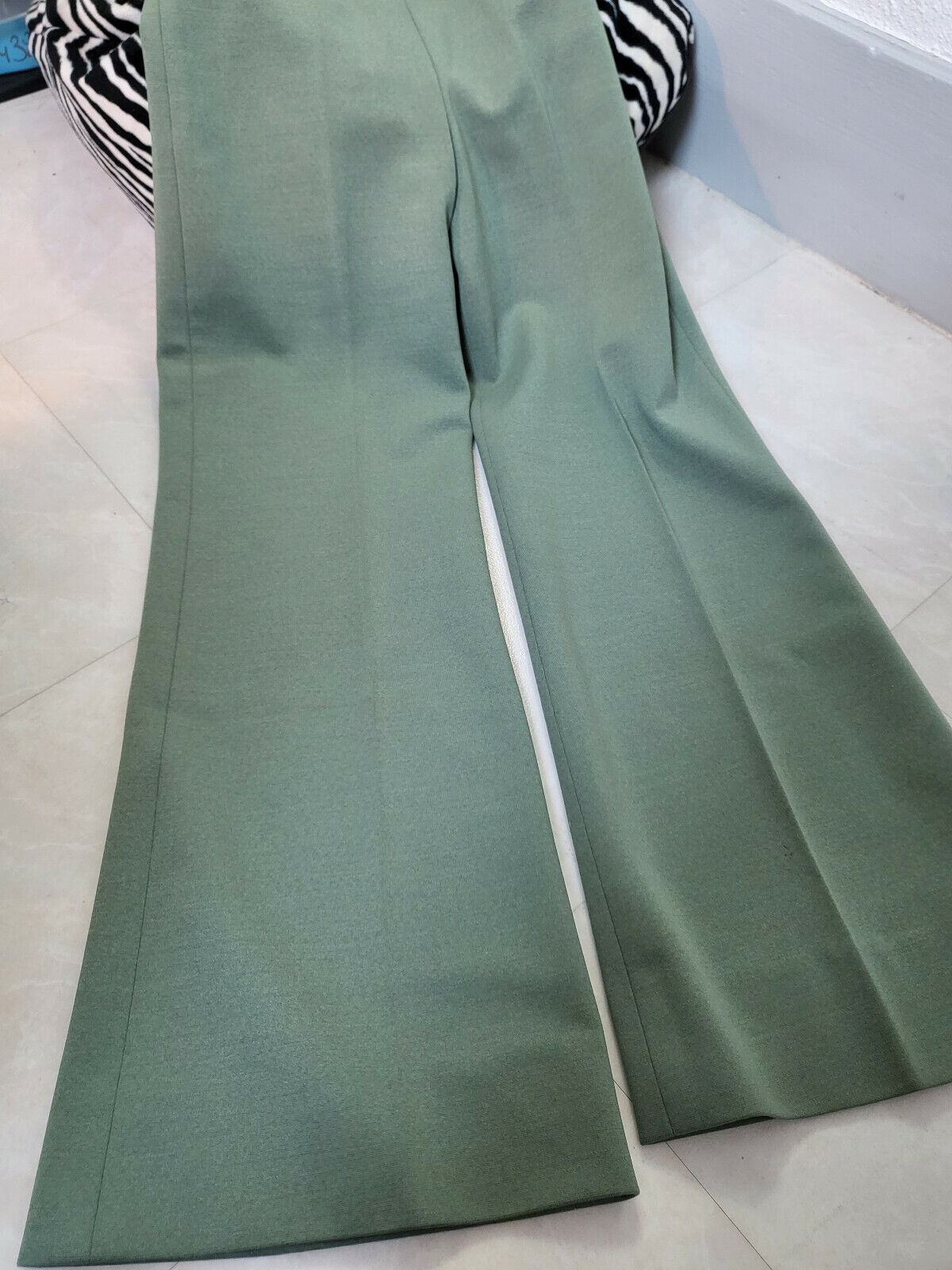 Pur vintage pantalon pattes d'eph vert taille 36  B2