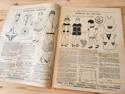 Journal de l'institut de coupe de paris année folle mode Mai 1926 patron