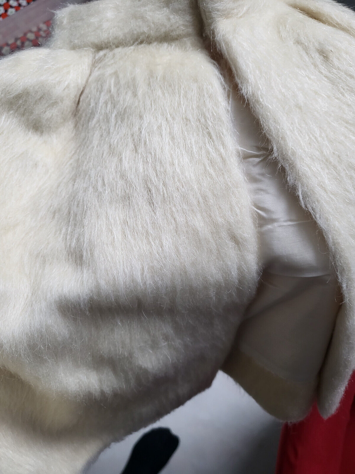 Etole ancienne vintage cape dessus d'épaule capeline fillette crème B5