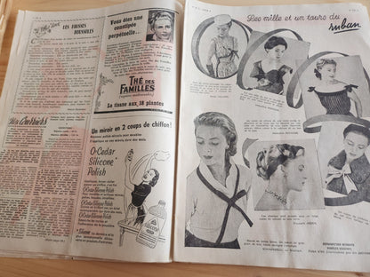 Le petit echo de la mode 1954 n°7  jeune mariée robe de paris