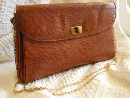 Ancien sac marron bandoulière collection vintage 