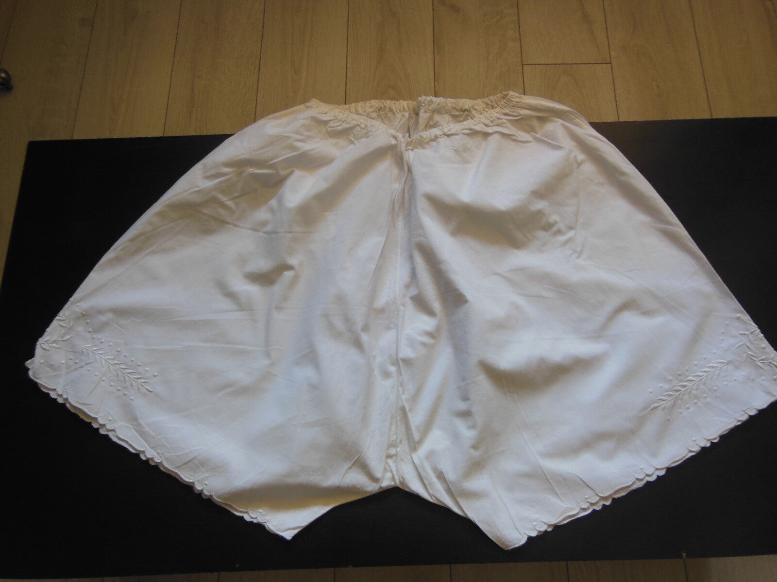 Culotte short de nuit dentelle broderie blé tour taille élastique B1