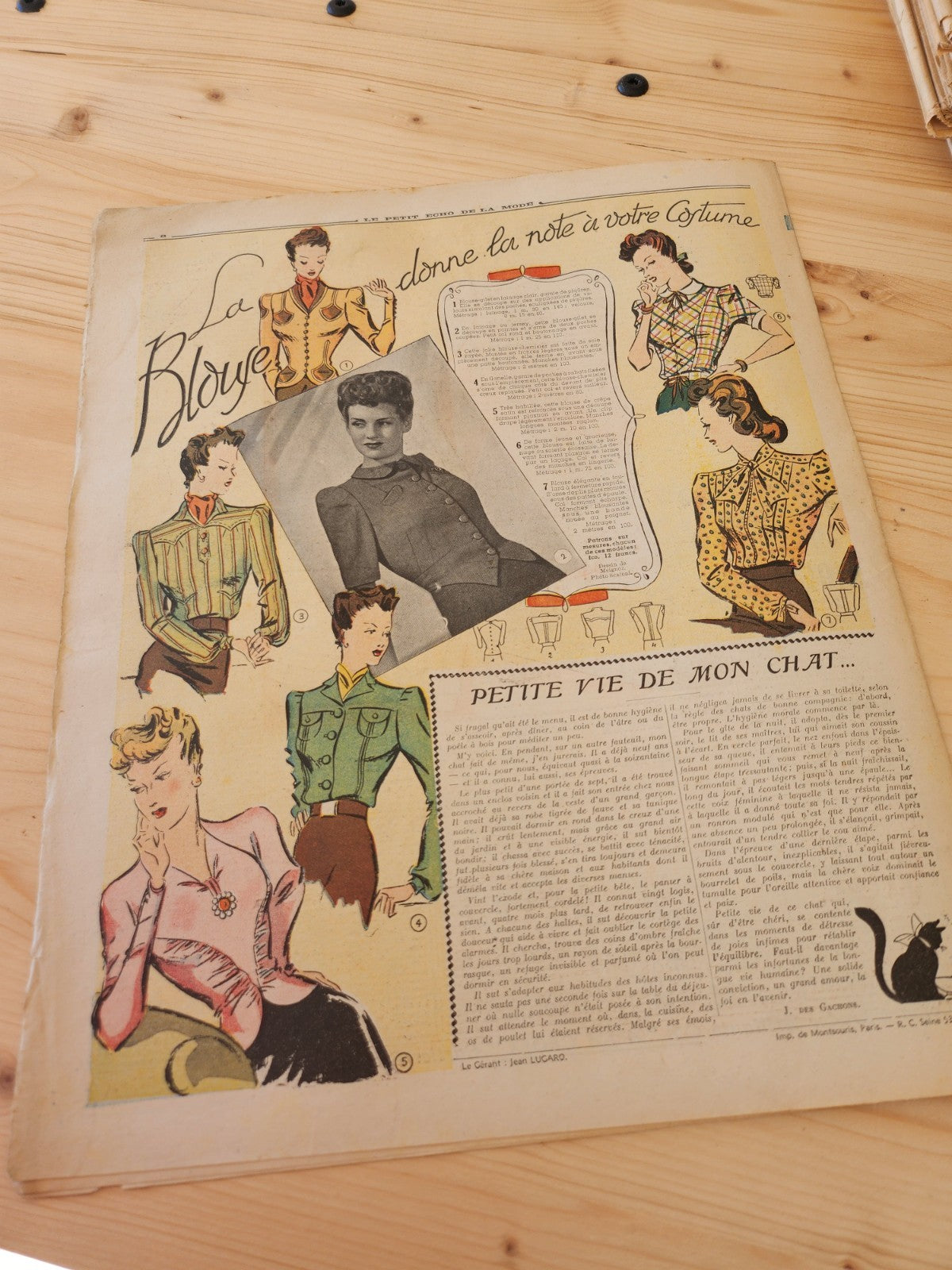 Le petit echo de la mode 1941 n°1 nouvelle année revue mode francaise