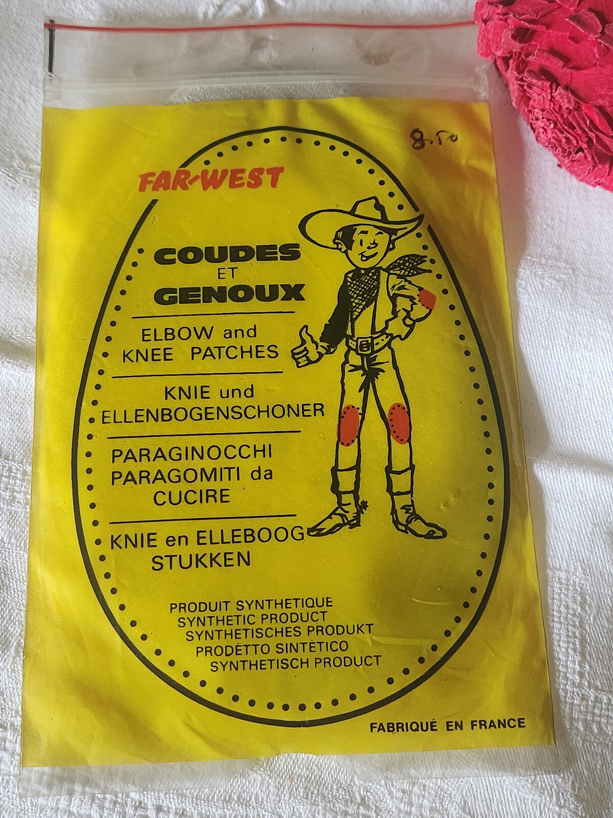coudes et genoux patches renforts protége vintage ancien gris far-west