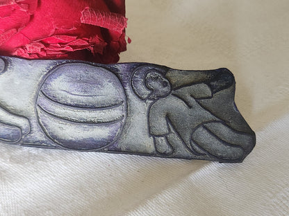 Tampon ancien sans support frise idéal broderie collection ballon poupée  n°9