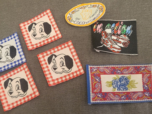 lot 7 écussons patchs customisation à coudre neuf dalmatien année 80 T17-1