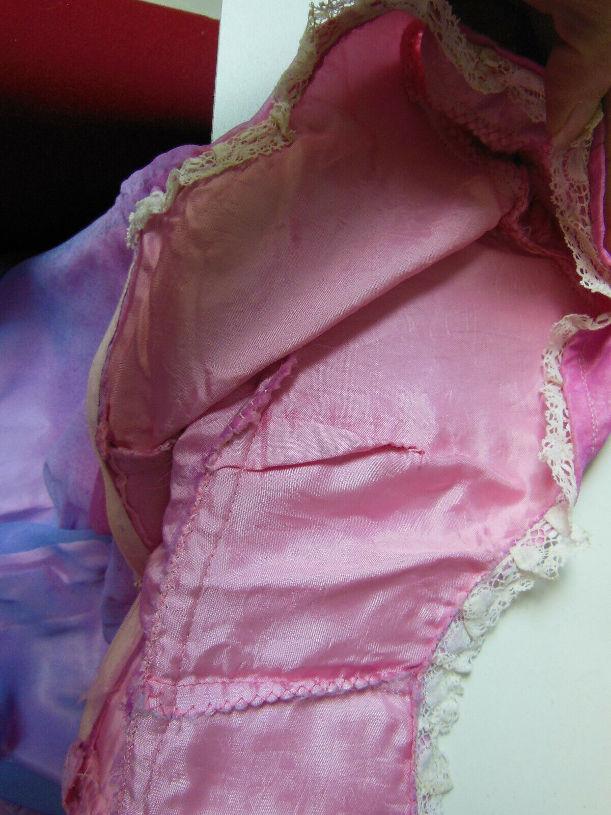 Pur vintage robe longue chemise de  nuit? année 60 damasT34/36?   B5