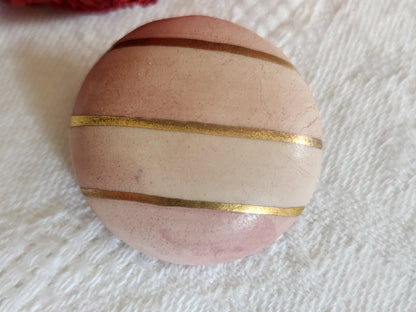 Gros bouton vintage céramique parurier haute couture 2,7 cm pied D14K