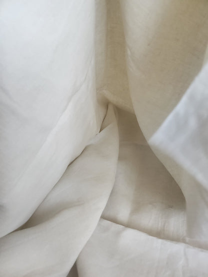 Ancien coupon de tissu en lin toile doux 185 sur 78 cm B5