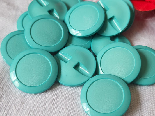 Lot 7 boutons vintage leger bleu turquoise pied  2,2 cm ref 2462