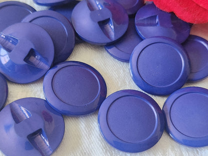 Lot 6 boutons vintage bleu à pied plutot fin 2,2 cm ref 6122