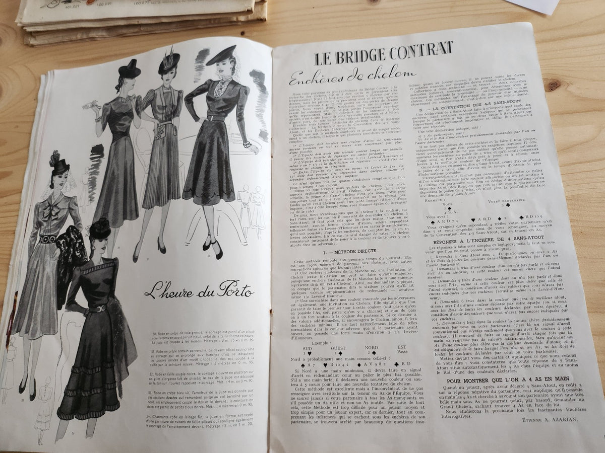 Modes et travaux  aout 1939 couverture serge ivanoff mode pub chasse n°472