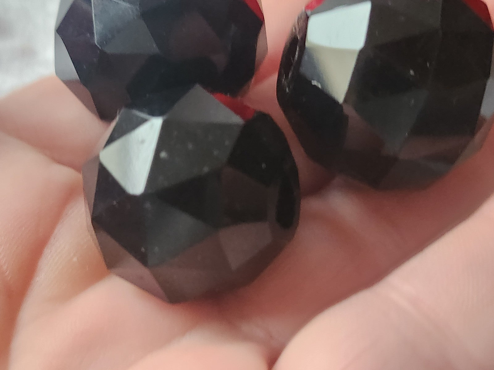 Lot 3 boule en verre  anciens restauration poignée 2,7 et 2,5 cm ref 5738