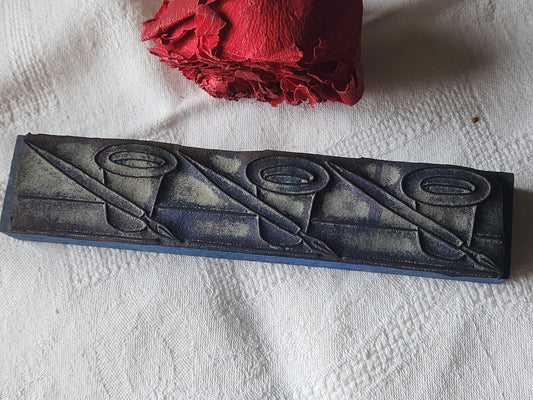 Tampon ancien frise idéale broderie encre  collection 16  cm  n°51