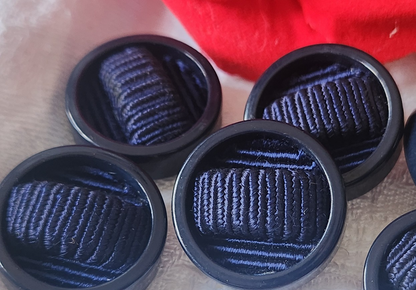 lot 6 boutons anciens vintage passementerie bleu pied 2,3 cm ref  3868 **