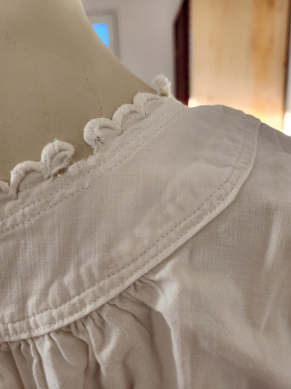 Chemise de nuit ancienne  monogramme BM longue manche B8