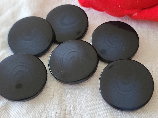 lot 6 gros boutons vintage camaieu bleu lumineux foncé pied 2,7 cm ref 5970