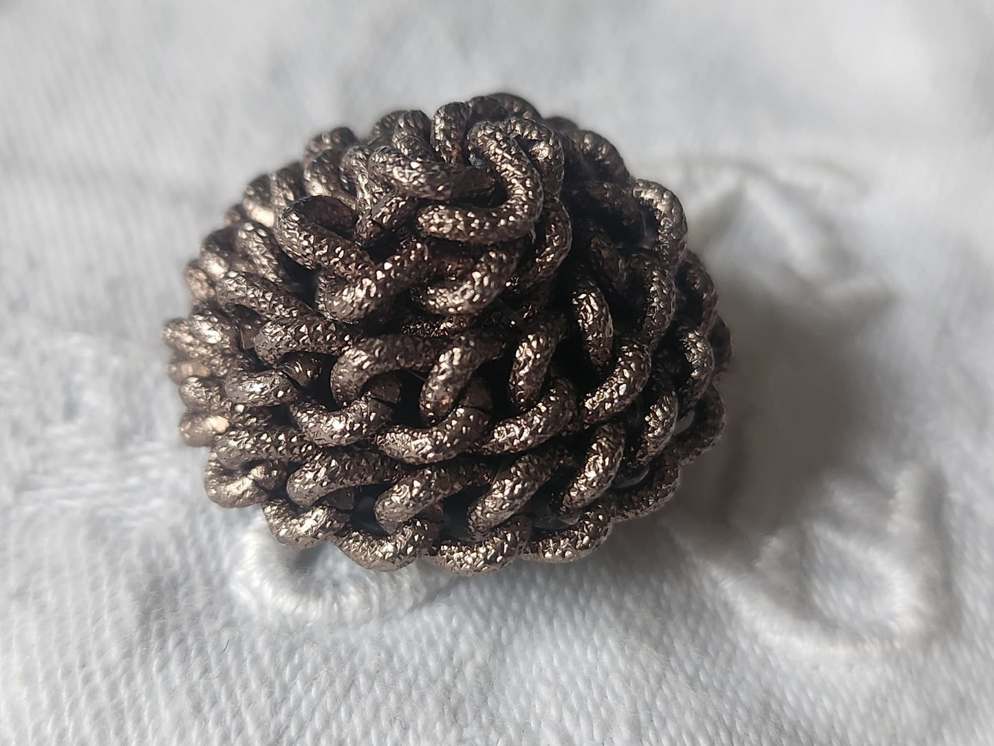 Collection bouton vintage dome chainette en métal 2,8 cm D16M