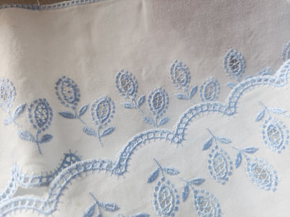 bordure galon feston bleu broderie au mètre sur 8,5 cm B6