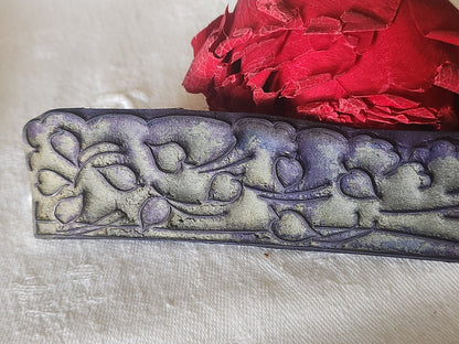 Tampon ancien sans support frise idéal broderie collection le vent n°14