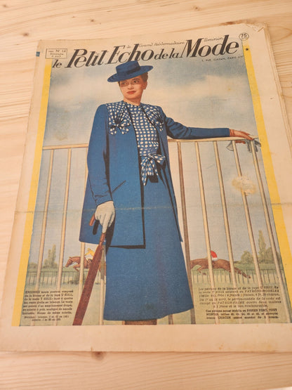 Le petit echo de la mode 1941 n°14 blouse jupe  revue mode française
