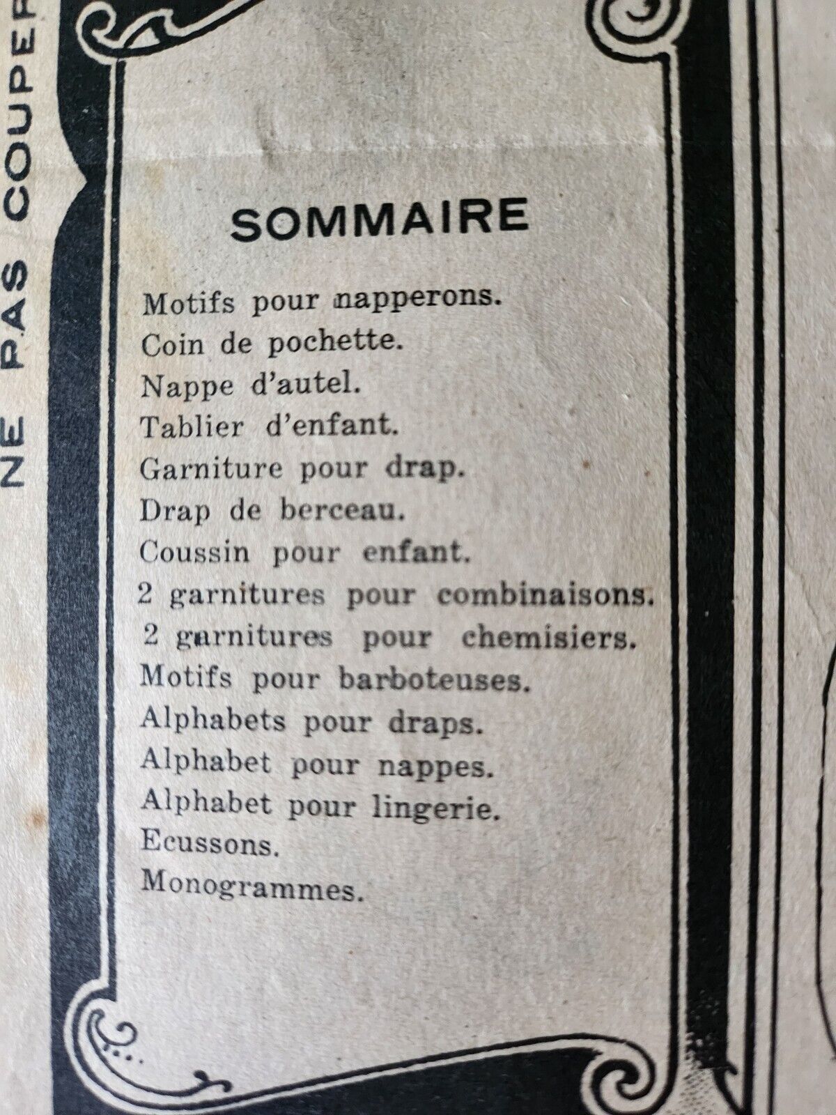 Le journal des brodeuses 1952  n° 691 tablier nappe d'autel monogrammes alphabet