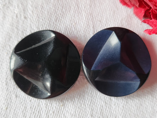 Duo gros boutons anciens en corozo collection diamètre 2,6 cm G12F