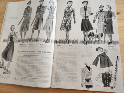 Modes et travaux  aout 1939 couverture serge ivanoff mode pub chasse n°472