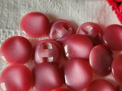 Lot 16  boutons vintage rose lumineux pied  1,7 cm ref 1896