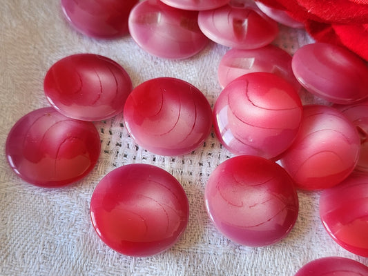 Lot 12 boutons vintage camaieu rose pied  2 cm ref 738