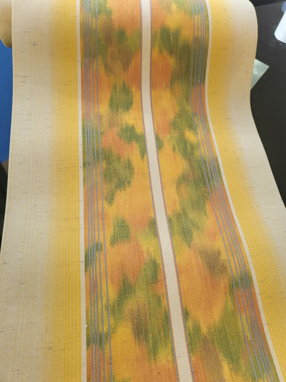 Etroit coupon de toile vintage raide tissu 6 mètres 40 sur 30 en 2 coupons B3
