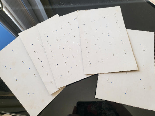 Lot 5 plaques pour bouton ancien présentoir pourtour  chantournant T17-7