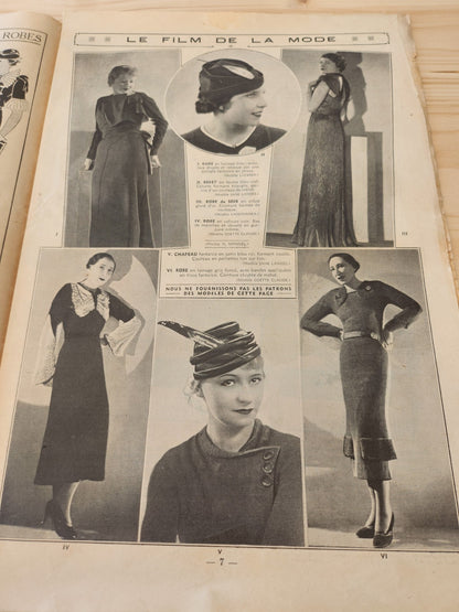 La mode française journal avril 1935 n°16 patrons conseils coupe Pâques