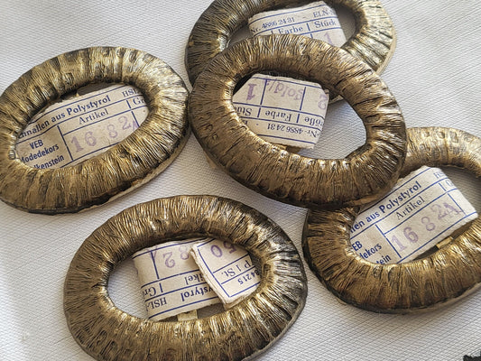 Lot 5 boucles de ceinture ancienne argenté étiquette mercerie ME