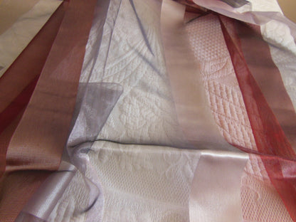 Coupon tissu moderne voilage modèle Appietto violet  1 m 0 2 sur 1 m 10 B3