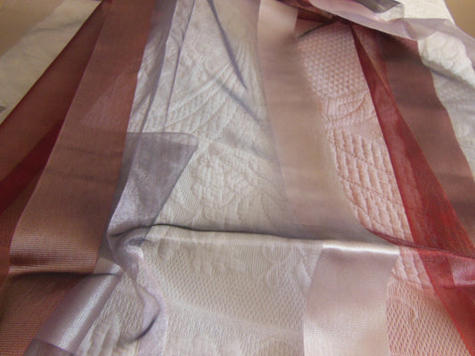 Coupon tissu moderne voilage modèle Appietto violet  1 m 0 2 sur 1 m 10 B3