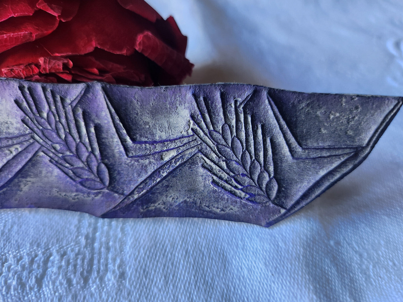 Tampon ancien sans support frise broderie collection blé épi  n°29