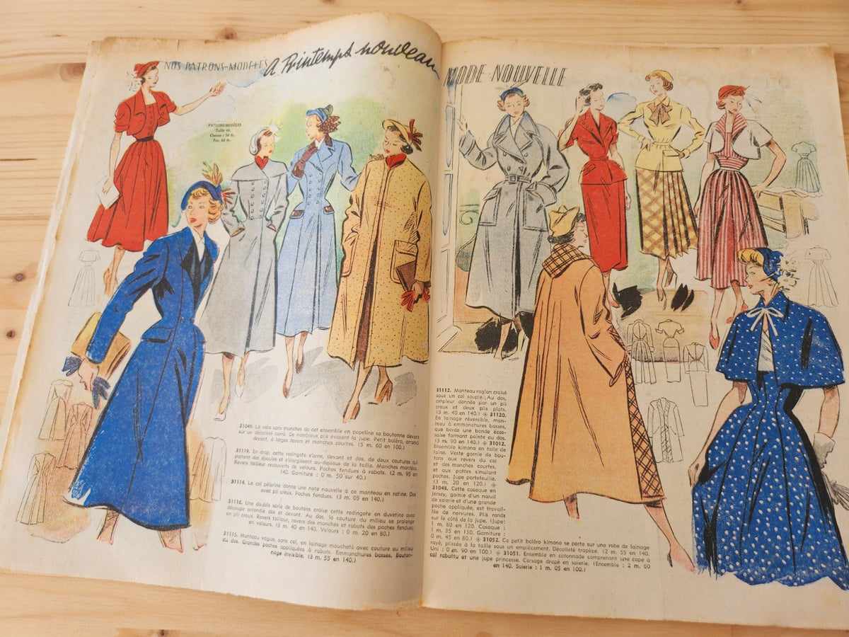 Le petit echo de la mode 1950 n°10 mode française année 50 printemps