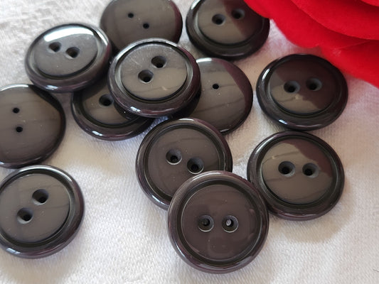 Lot 16 boutons vintage marron 2,1 cm trous ref 2232