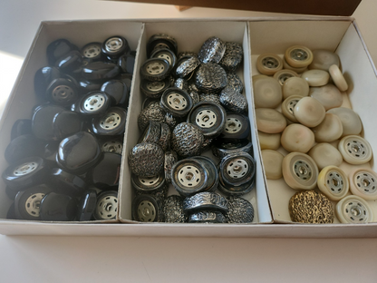 Gros lot cache boutons pressions vintage mercerie