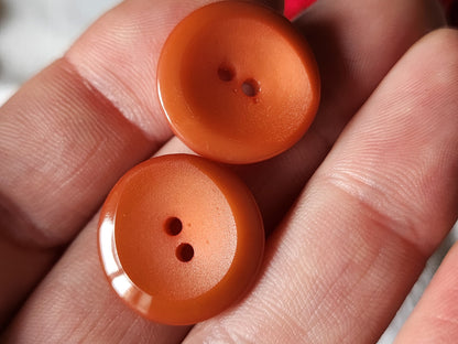 Lot 12  boutons vintage teinte à definir marron orange  2 cm ref  1620