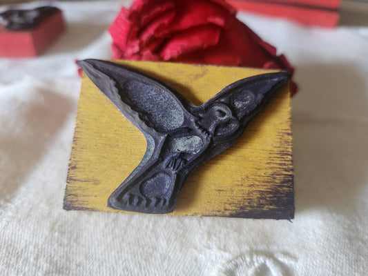 Tampon ancien oiseau vintage ecole scolaire collection  n°56-2