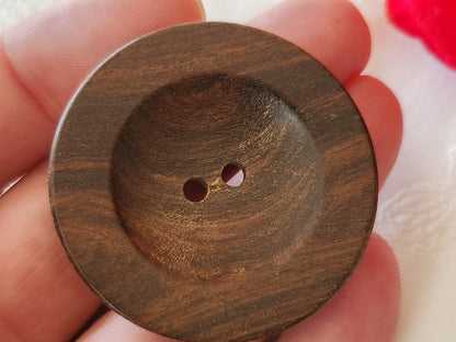 Enorme bouton ancien en bois XXL 4,4 cm 44 mm ref 319