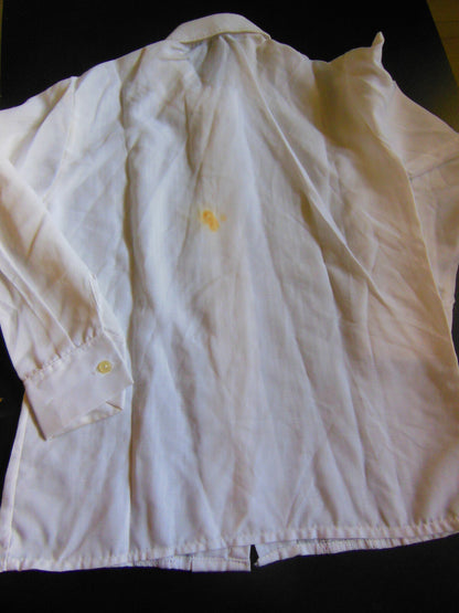 Chemisier vintage enfant petit garçon ancien blanc à nettoyer B6