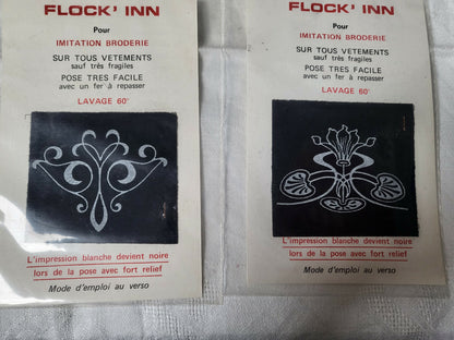 Lot 4 patchs broderie année 80 customisation couture thermocollant N°1 T17