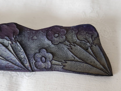Tampon ancien frise idéale broderie frise  fleur champetre 15 cm  n°87