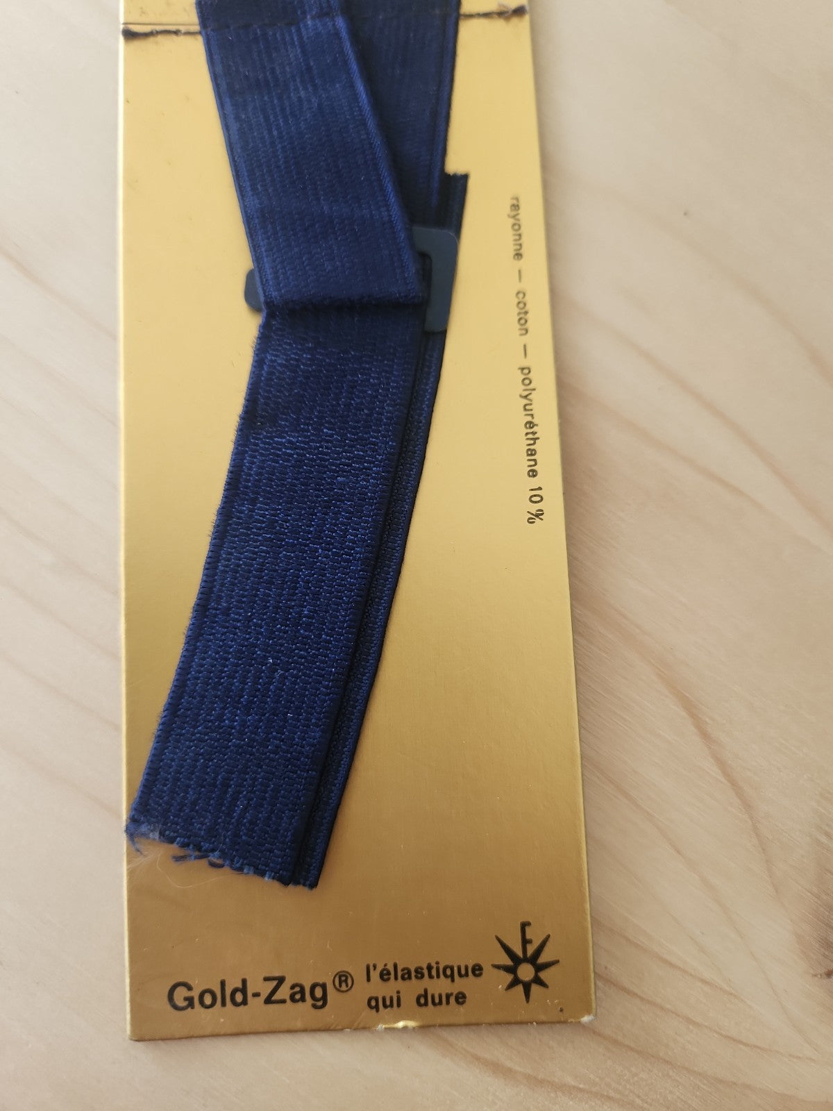 Attache dos soutien gorge  fermeture réglable vintage bleu foncé gold zag T1