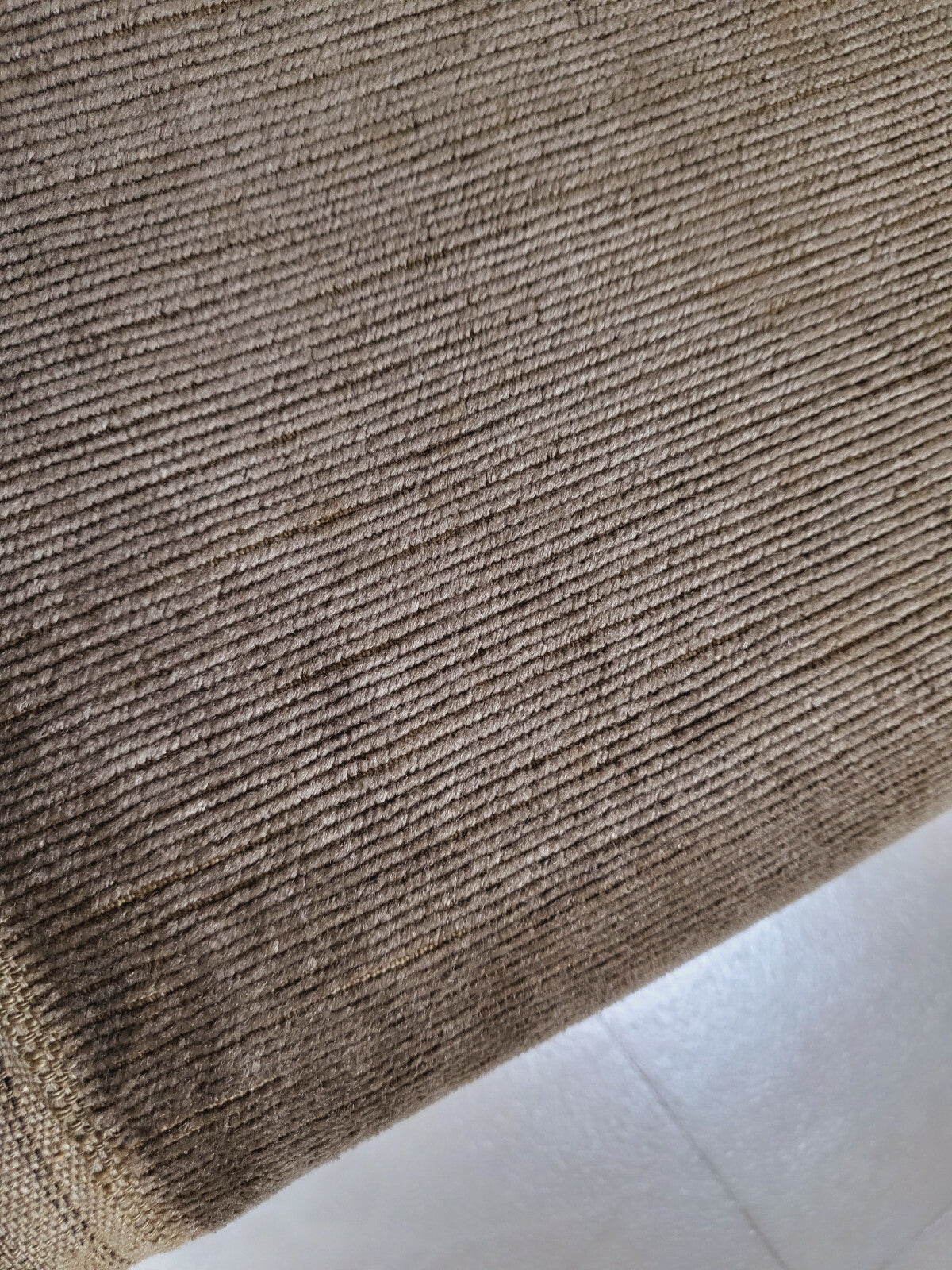 Grand coupon  tissu vintage velours fine trame marron 2 mètres 30 sur 1 m 45 B3