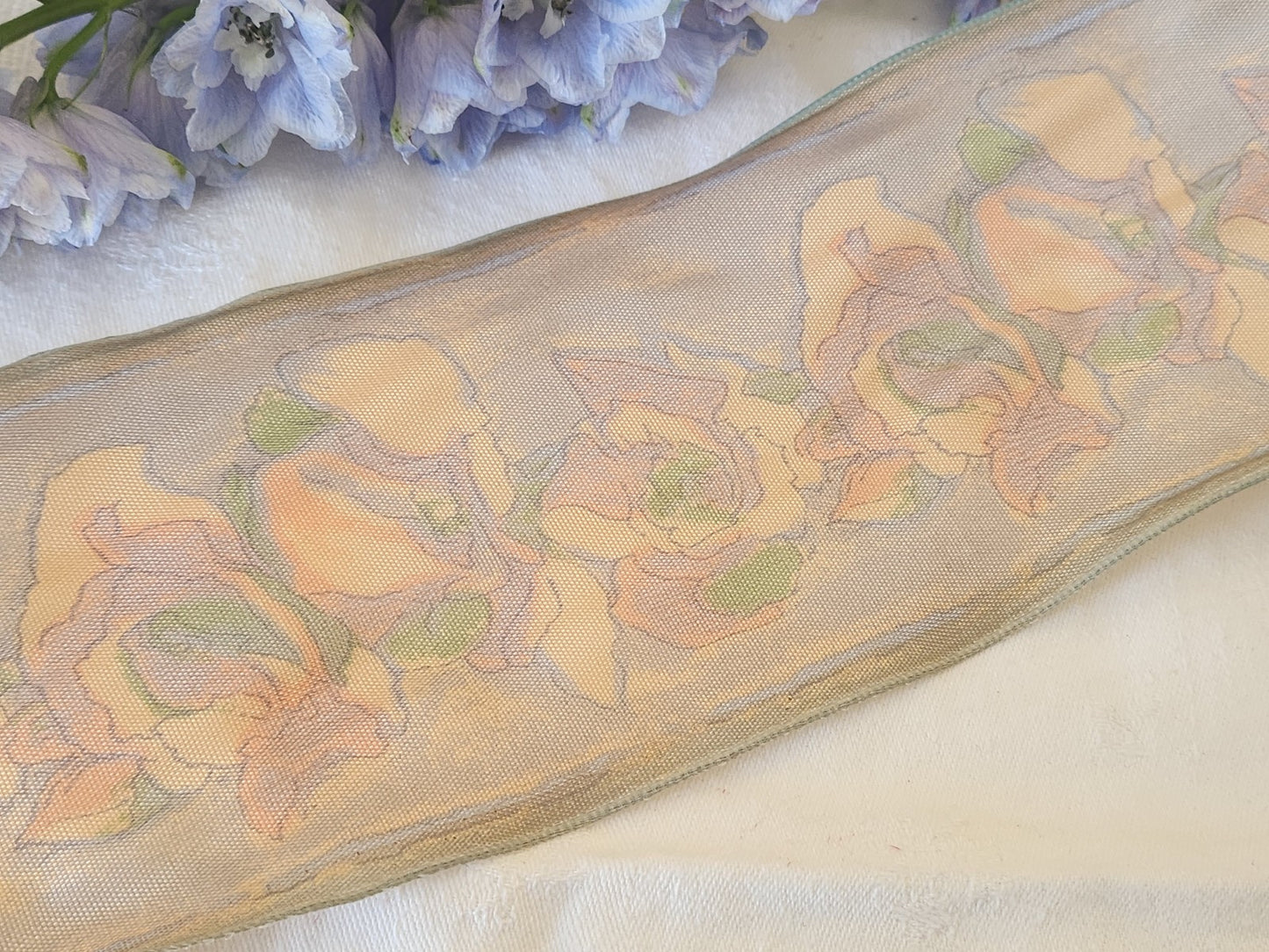 Large galon ruban  vintage sur 9,8 cm année 80/90 au métre B9