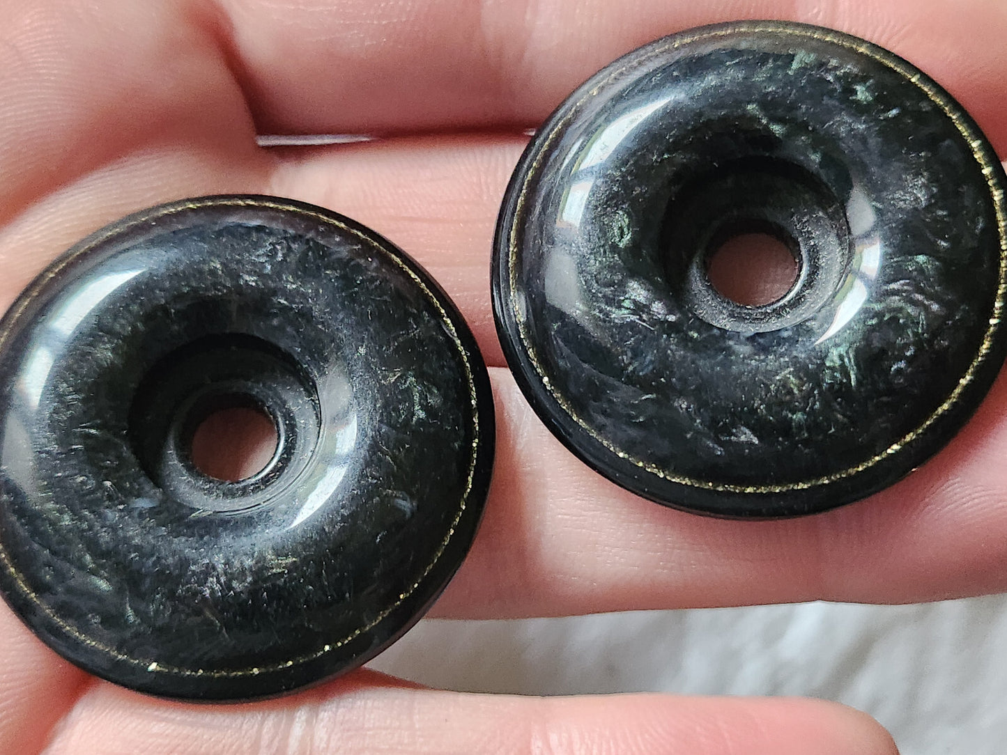 Lot 2 gros ornements à ttous pour création vintage diamètre 3,8 cm ref 2410